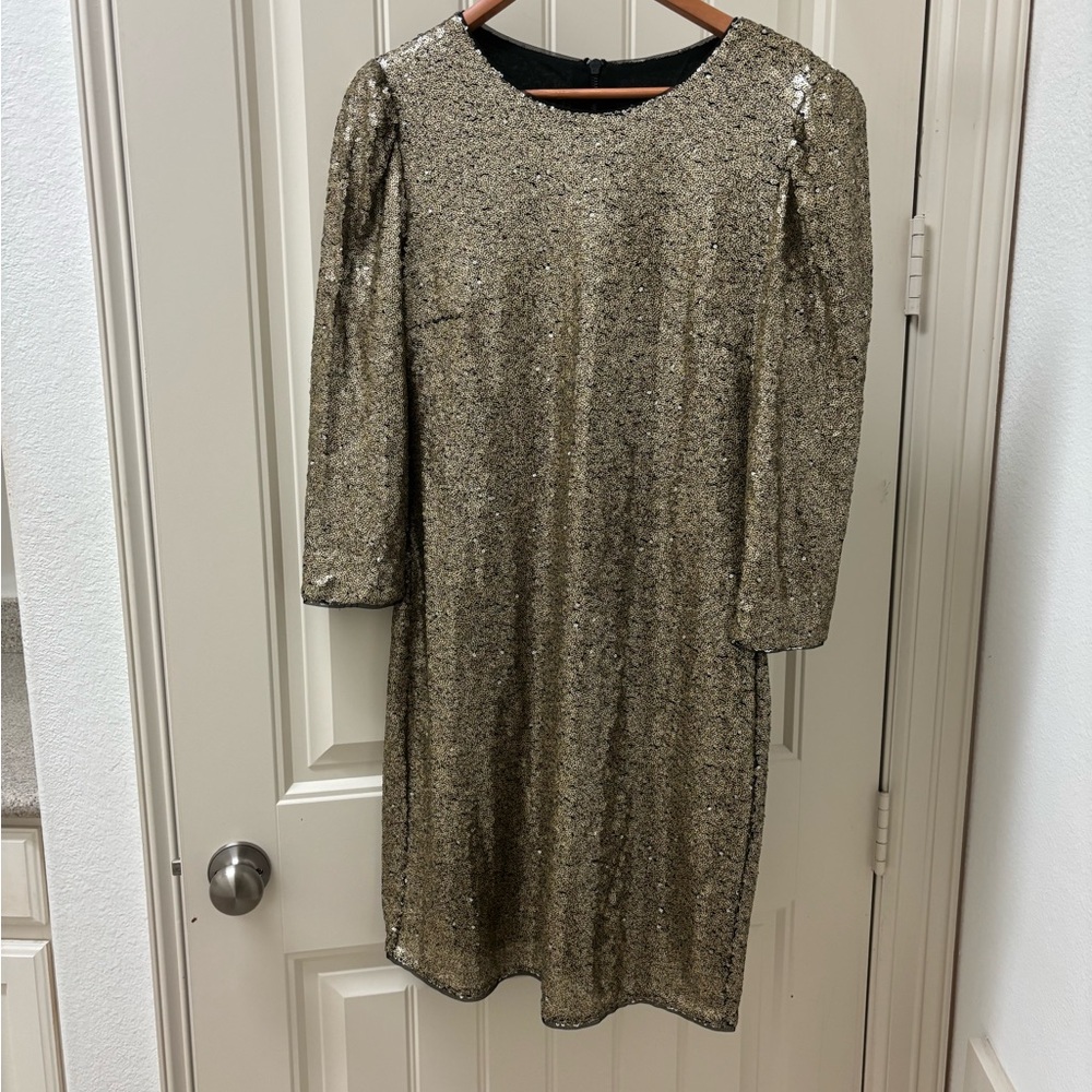 DKNY Gold Sequin Dress - Size 12